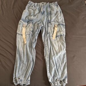 We The Free Light Blue Cargo Pants